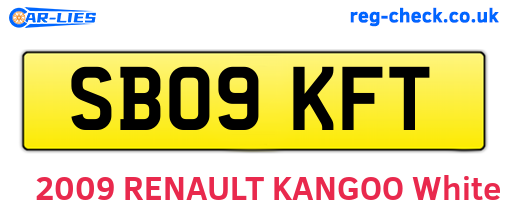 SB09KFT are the vehicle registration plates.