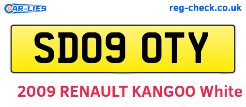 SD09OTY are the vehicle registration plates.