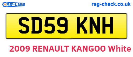 SD59KNH are the vehicle registration plates.