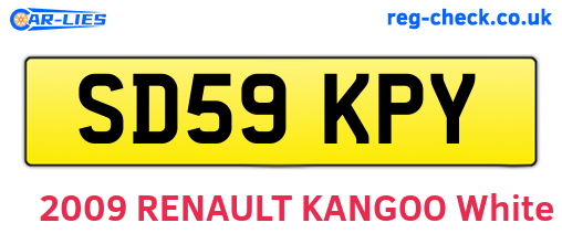 SD59KPY are the vehicle registration plates.