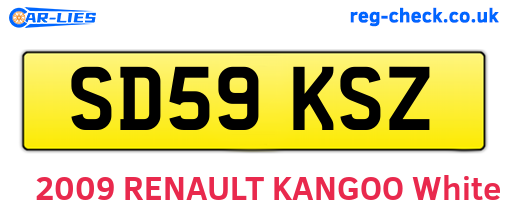 SD59KSZ are the vehicle registration plates.
