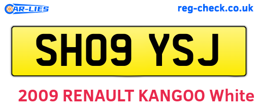 SH09YSJ are the vehicle registration plates.