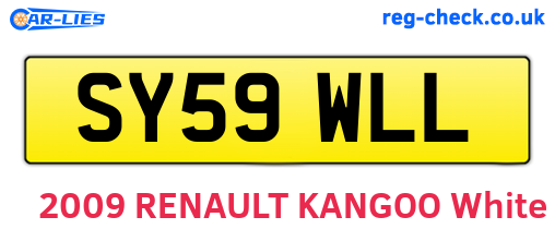SY59WLL are the vehicle registration plates.