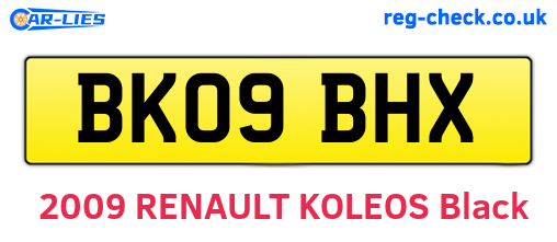 BK09BHX are the vehicle registration plates.