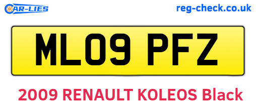 ML09PFZ are the vehicle registration plates.