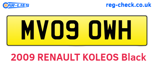 MV09OWH are the vehicle registration plates.