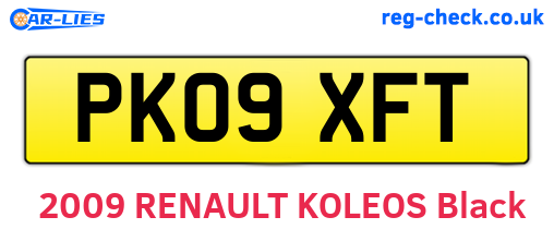 PK09XFT are the vehicle registration plates.