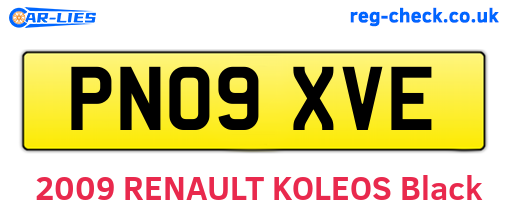 PN09XVE are the vehicle registration plates.