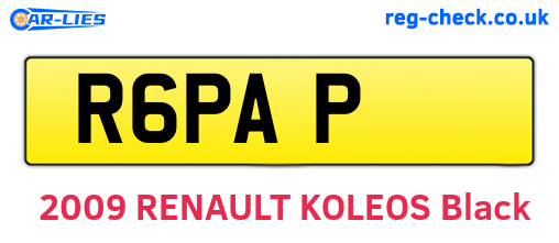 R6PAP are the vehicle registration plates.