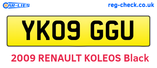 YK09GGU are the vehicle registration plates.