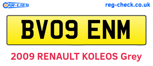 BV09ENM are the vehicle registration plates.