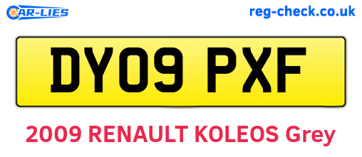 DY09PXF are the vehicle registration plates.