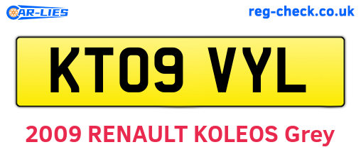 KT09VYL are the vehicle registration plates.