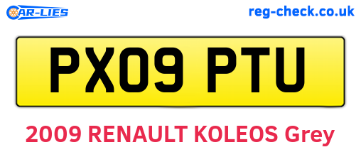PX09PTU are the vehicle registration plates.