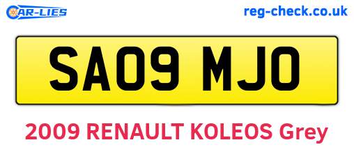 SA09MJO are the vehicle registration plates.
