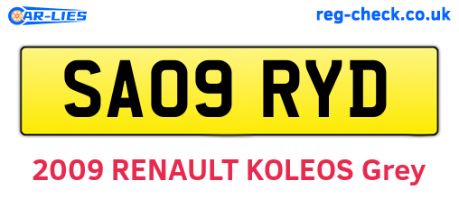SA09RYD are the vehicle registration plates.