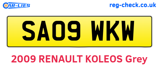 SA09WKW are the vehicle registration plates.