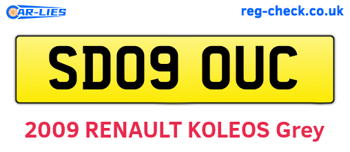 SD09OUC are the vehicle registration plates.