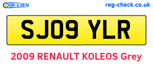 SJ09YLR are the vehicle registration plates.