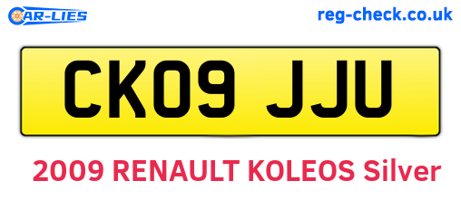 CK09JJU are the vehicle registration plates.