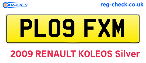 PL09FXM are the vehicle registration plates.