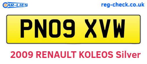 PN09XVW are the vehicle registration plates.