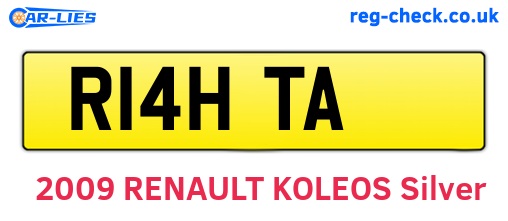 R14HTA are the vehicle registration plates.
