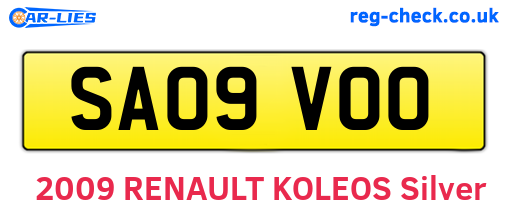 SA09VOO are the vehicle registration plates.