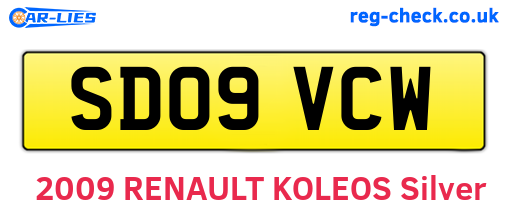 SD09VCW are the vehicle registration plates.