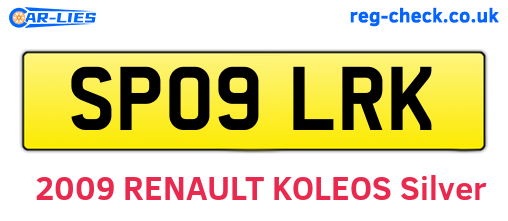 SP09LRK are the vehicle registration plates.