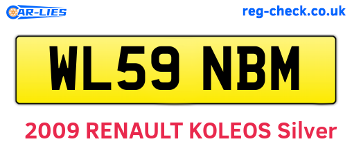 WL59NBM are the vehicle registration plates.