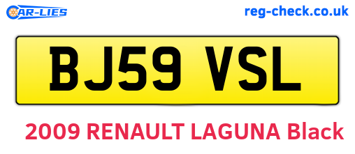 BJ59VSL are the vehicle registration plates.