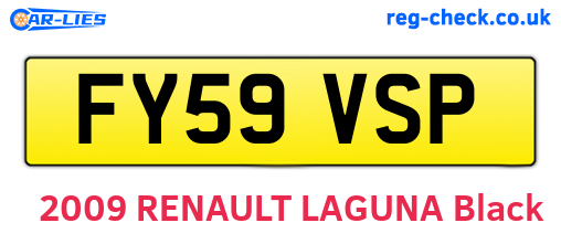 FY59VSP are the vehicle registration plates.