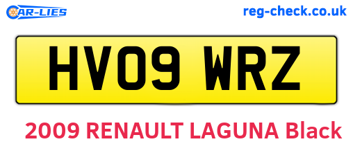 HV09WRZ are the vehicle registration plates.