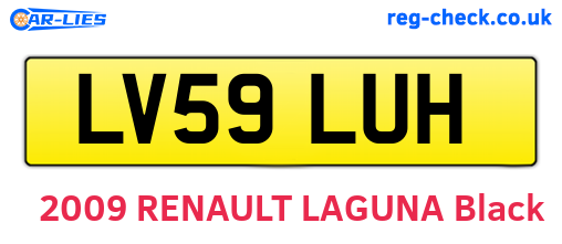 LV59LUH are the vehicle registration plates.