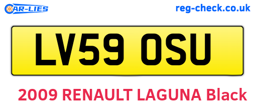 LV59OSU are the vehicle registration plates.