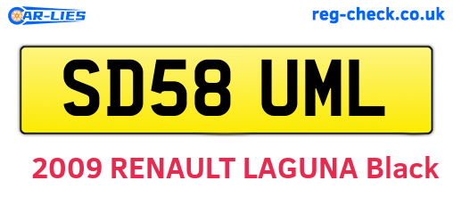 SD58UML are the vehicle registration plates.
