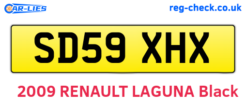 SD59XHX are the vehicle registration plates.