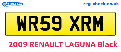 WR59XRM are the vehicle registration plates.
