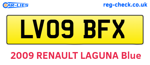 LV09BFX are the vehicle registration plates.