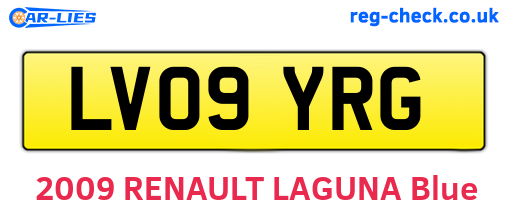 LV09YRG are the vehicle registration plates.