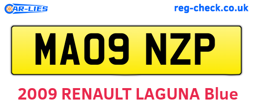 MA09NZP are the vehicle registration plates.
