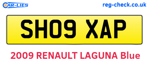 SH09XAP are the vehicle registration plates.