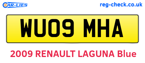 WU09MHA are the vehicle registration plates.