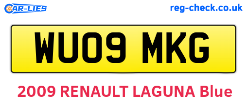 WU09MKG are the vehicle registration plates.