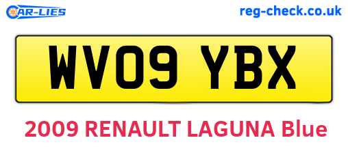 WV09YBX are the vehicle registration plates.
