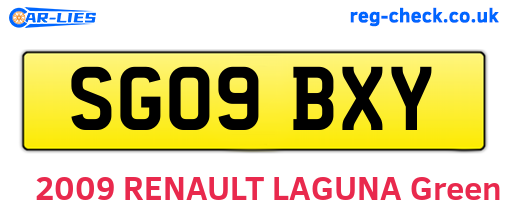 SG09BXY are the vehicle registration plates.