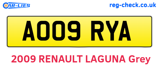 AO09RYA are the vehicle registration plates.