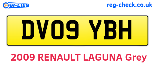 DV09YBH are the vehicle registration plates.