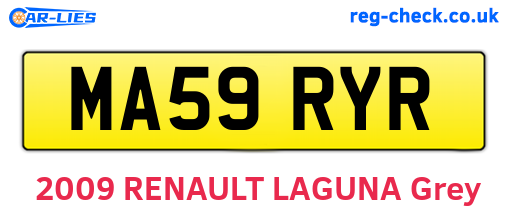 MA59RYR are the vehicle registration plates.